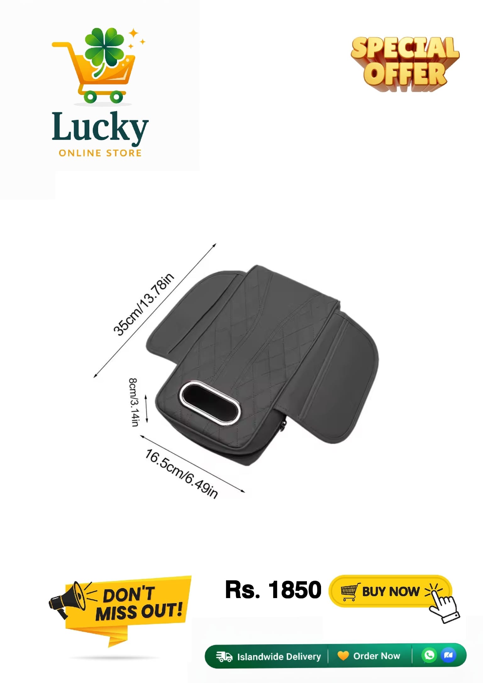 Pillow Arm Rest Cushion Multi-function Storage Car Accessories - Image 2
