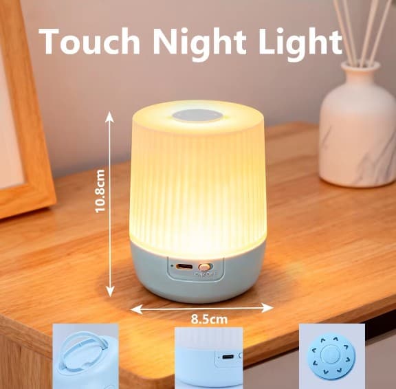 🔴LED Touch Round Night Lamp - Image 3
