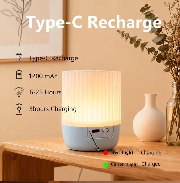🔴LED Touch Round Night Lamp - Image 4