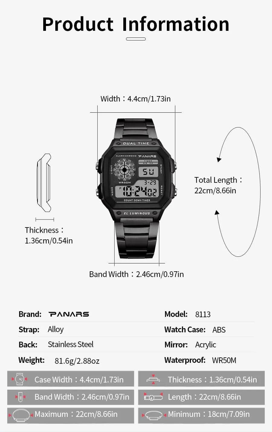 Piaoma Digital Men Watch - Image 4