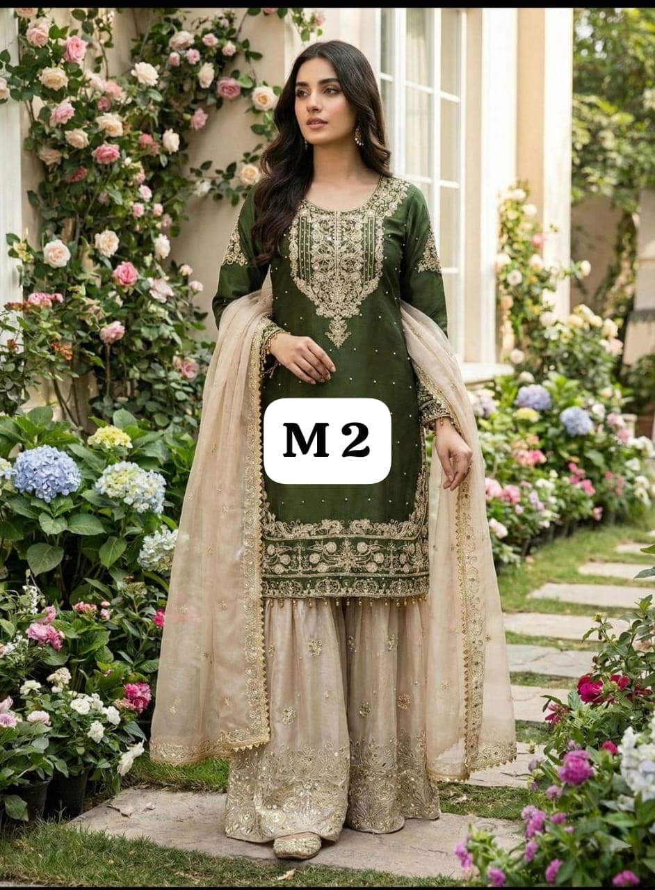 Royal Heritage Embroidered Sharara Suit Collection - Image 3