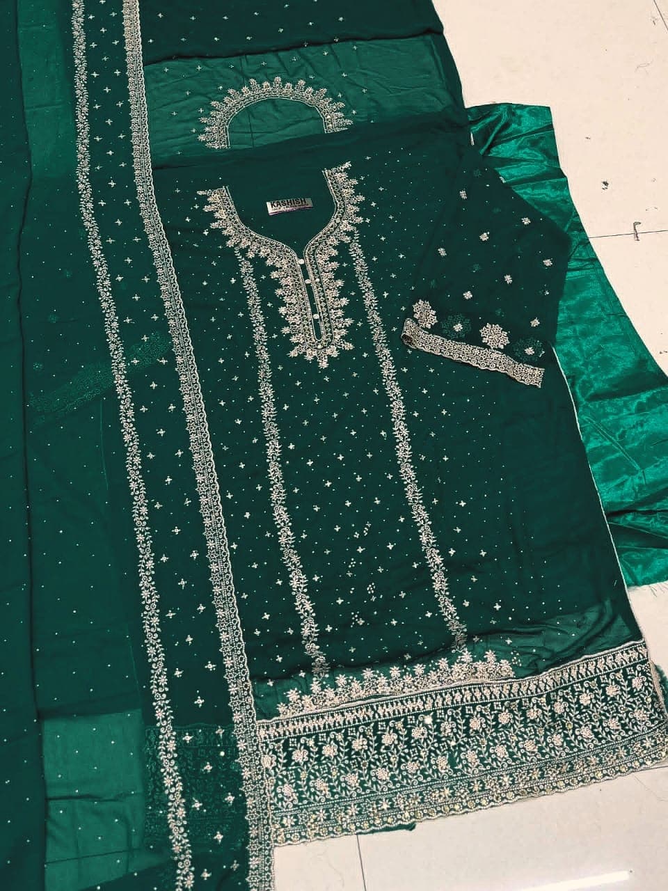 Royal Heritage Embroidered Sharara & Dupatta Set - Image 1