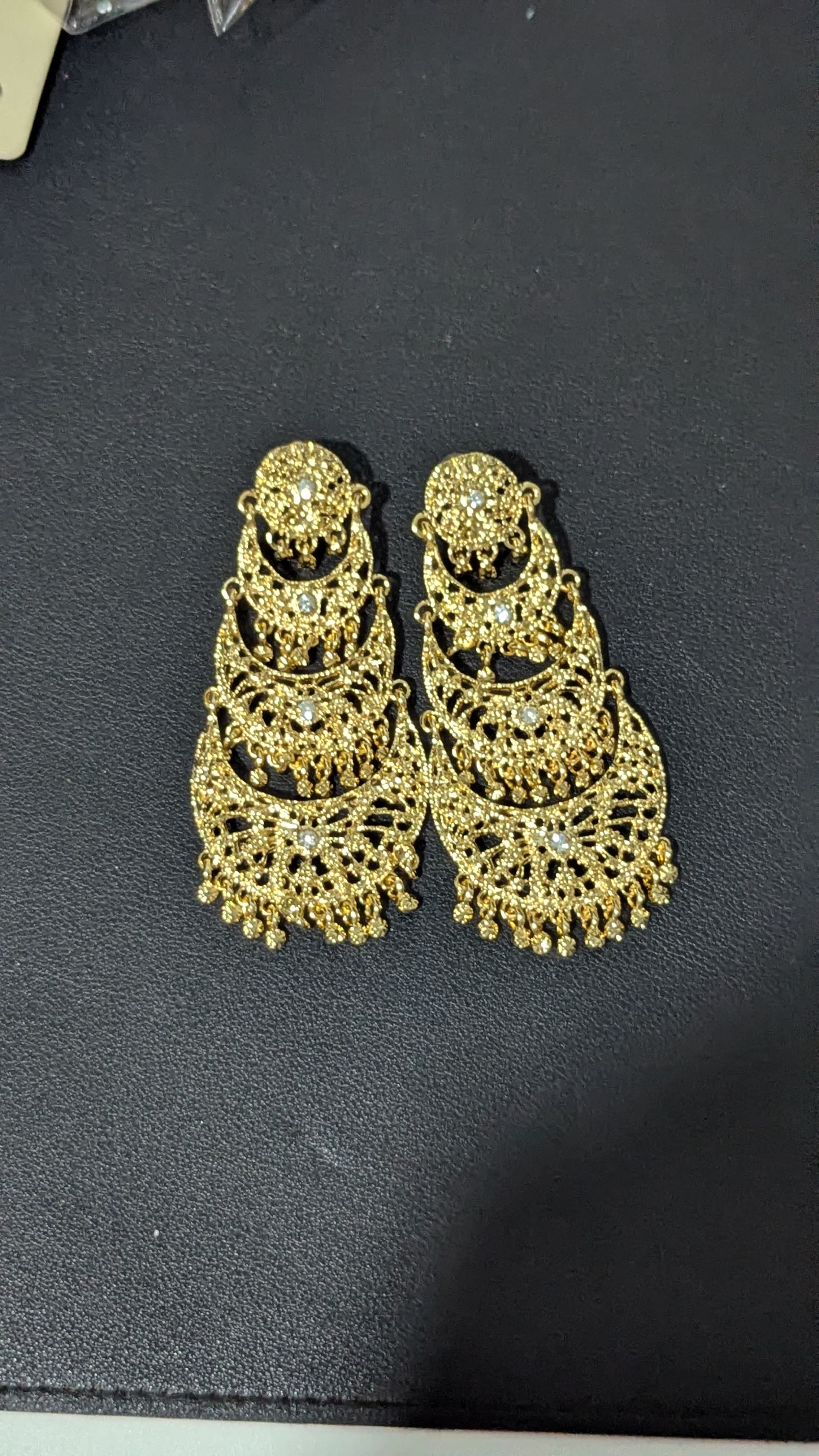 CCL004 – Tassel Hollow Star & Moon Earrings - Image 1