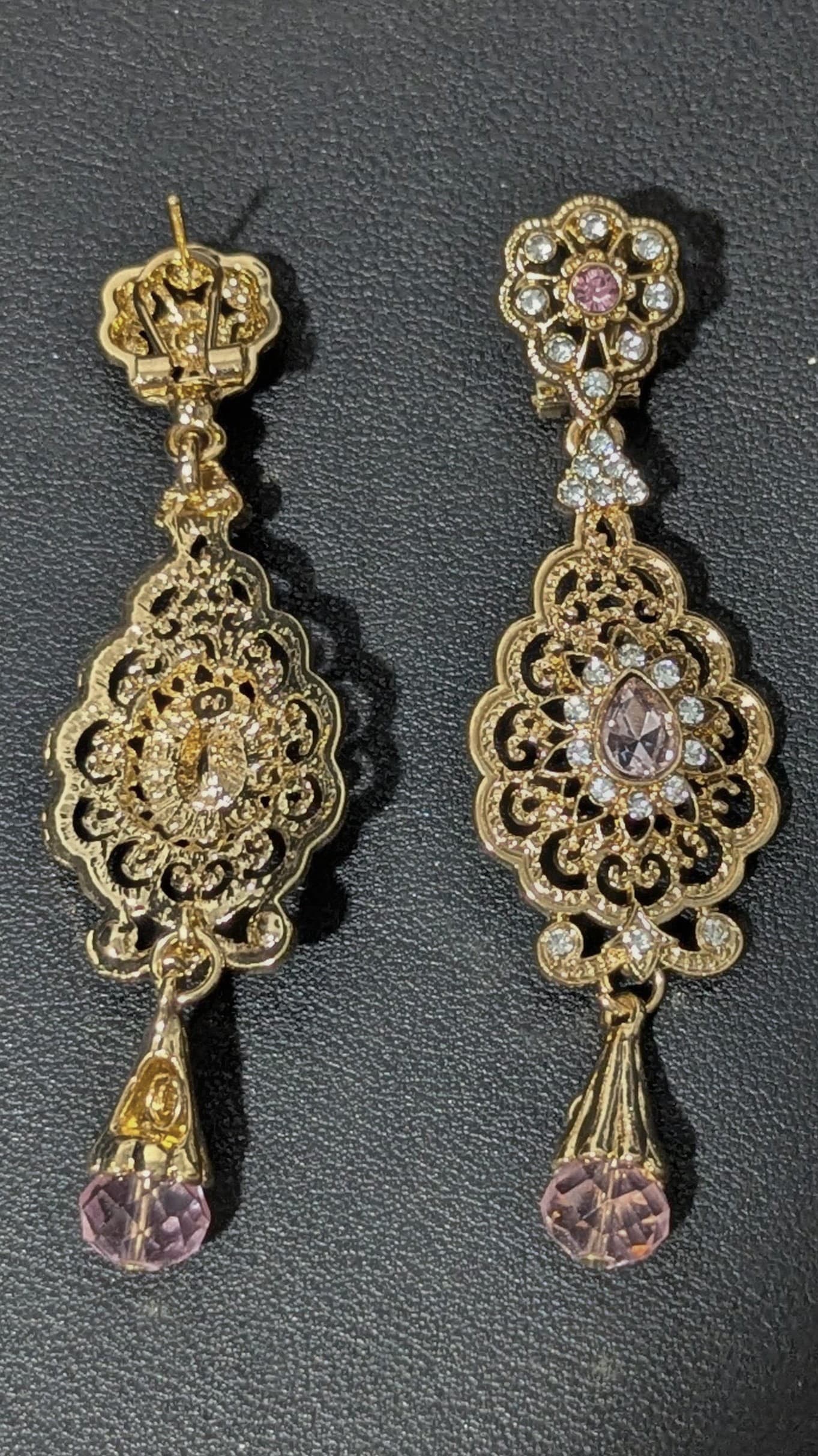 CCL006 – Golden Flower-Shaped Earrings - Image 2
