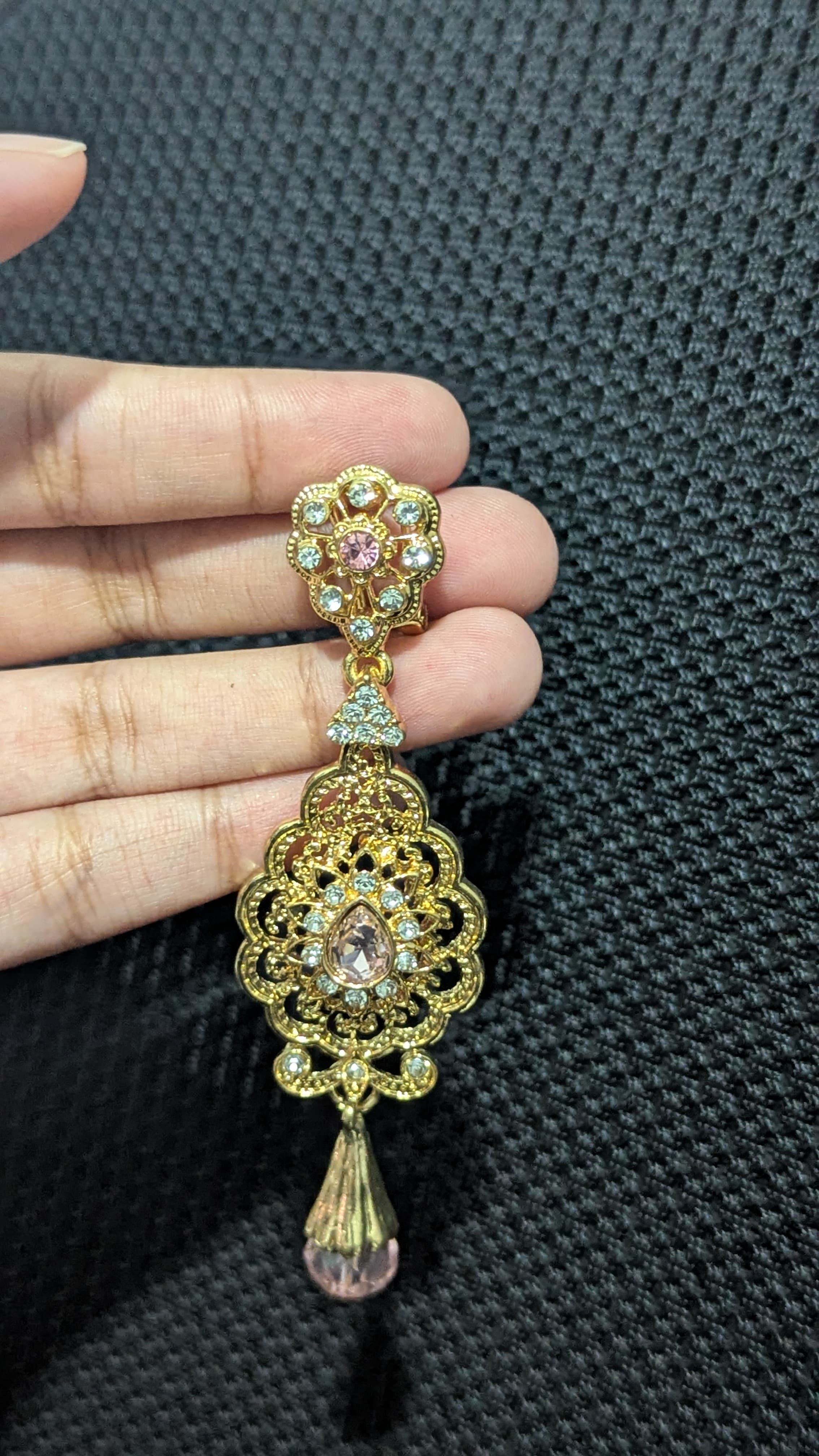 CCL006 – Golden Flower-Shaped Earrings - Image 3