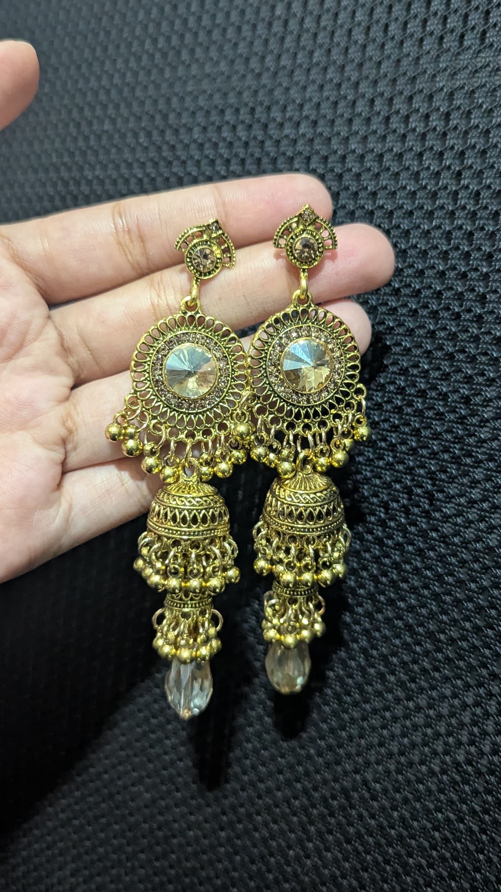 CCL008 – Bell Round Ball Tassel Drop Earrings - Image 1