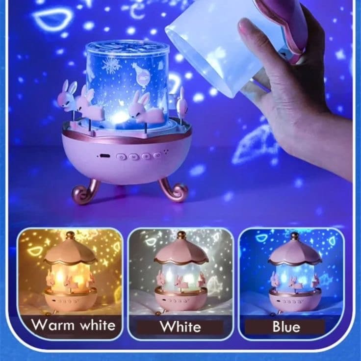 360 ROTATING BUNNY NIGHT LIGHT - Image 5