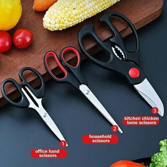 3 Piece Kitchen Scissors Set - Image 1