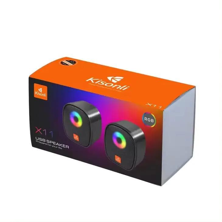 kisonil X11 RGB Gamer pc mini USB speaker - Image 1