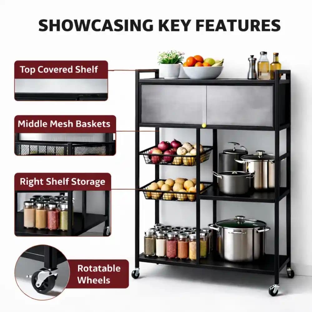 Modern Pantry Shelf Rack - Image 5