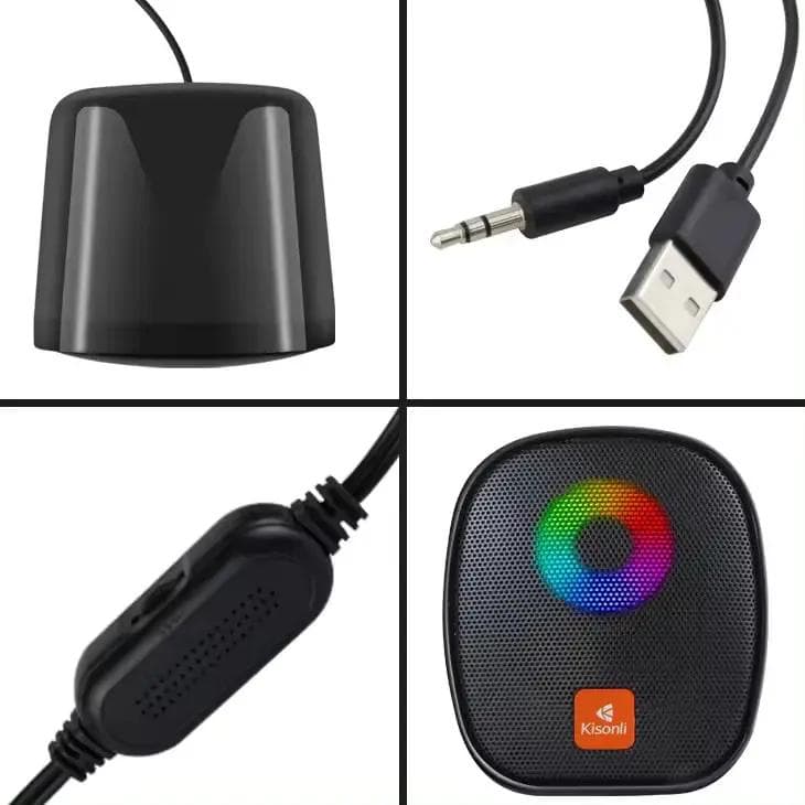 kisonil X11 RGB Gamer pc mini USB speaker
