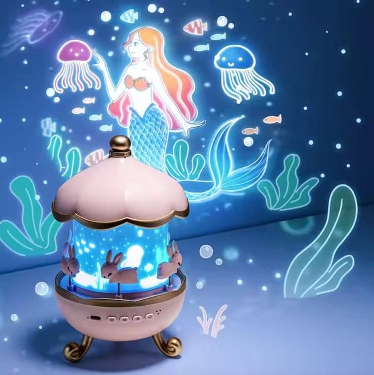 360 ROTATING BUNNY NIGHT LIGHT - Image 1