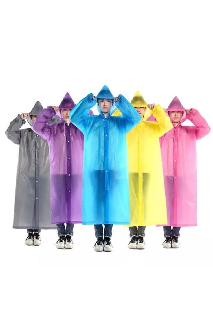 Plain Hooded Raincoat - Image 4