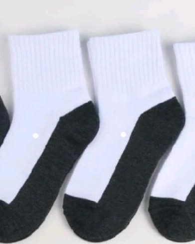 Two Tone Socks - B & W - School Socks - Image 1