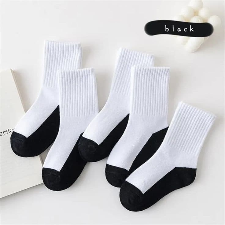 Two Tone Socks - B & W - School Socks - Image 2