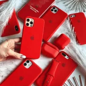 Premium Silicone Case For iPhone 17 16 15 14 13 12 11 Pro Max Air X Xs 6 6s SE2 7 8 Plus Back Cover – Red - Image 2