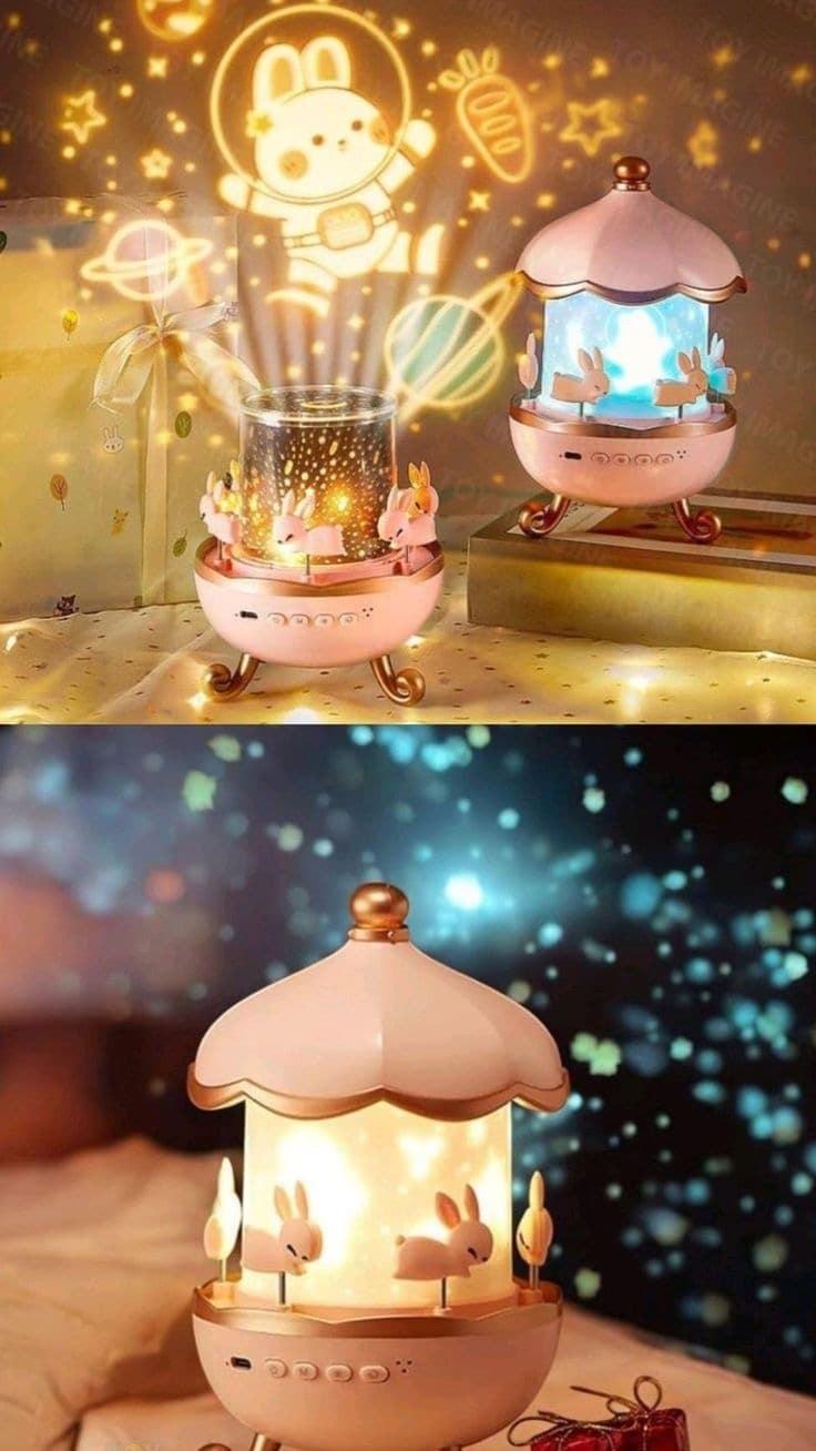 360 ROTATING BUNNY NIGHT LIGHT - Image 4