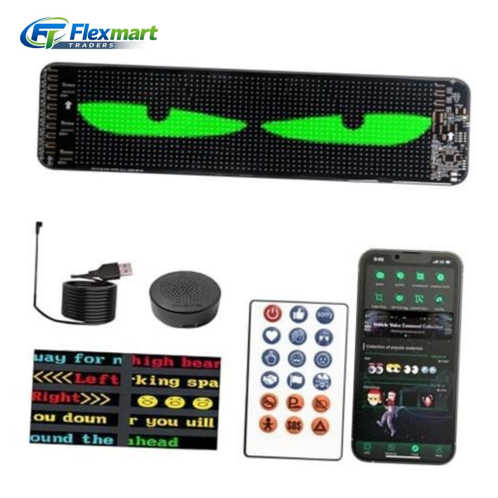 2 Pcs Car Windshield LED Demon Eye Sticker - Image 1
