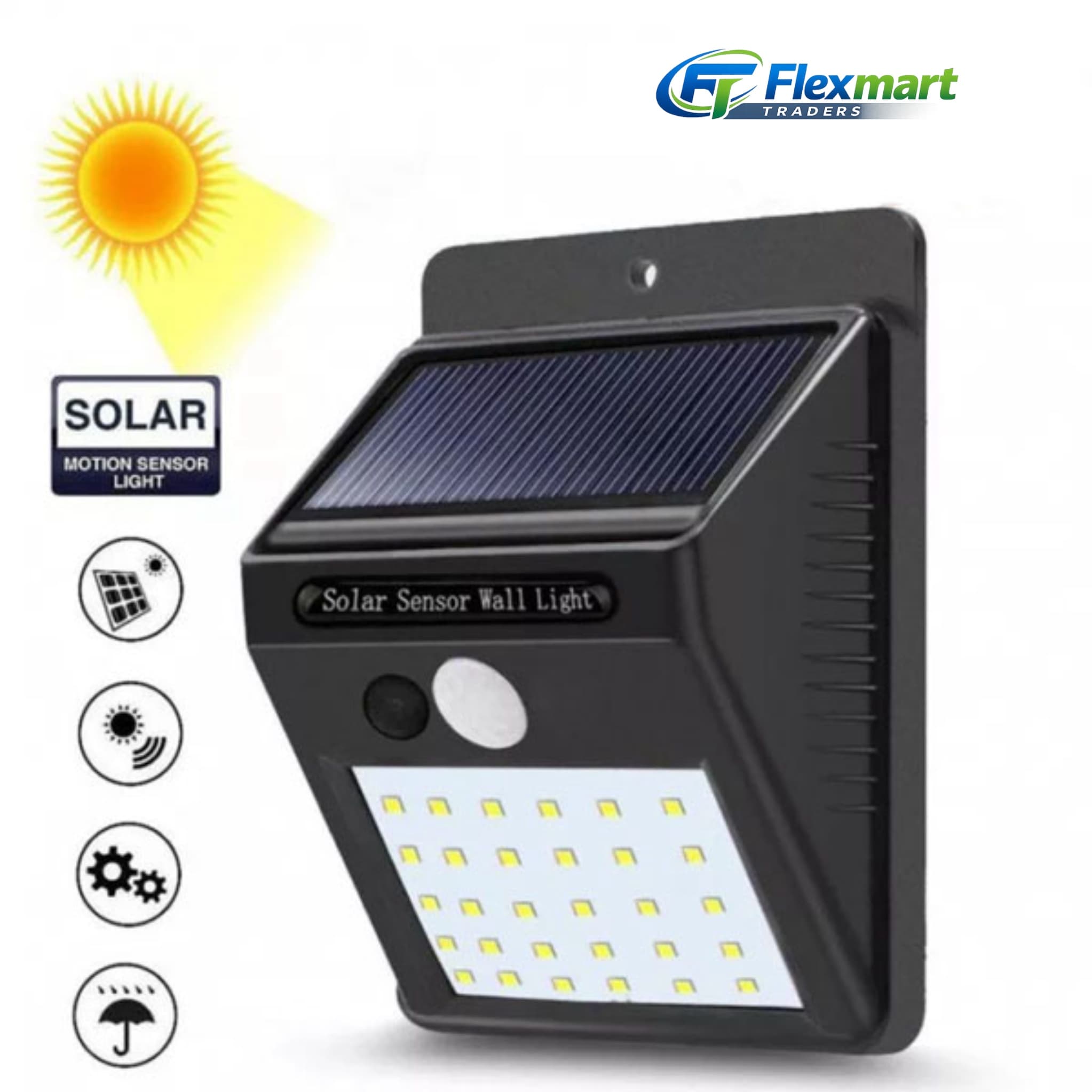 Solar Powered 20 LED Wall Light - Image 1
